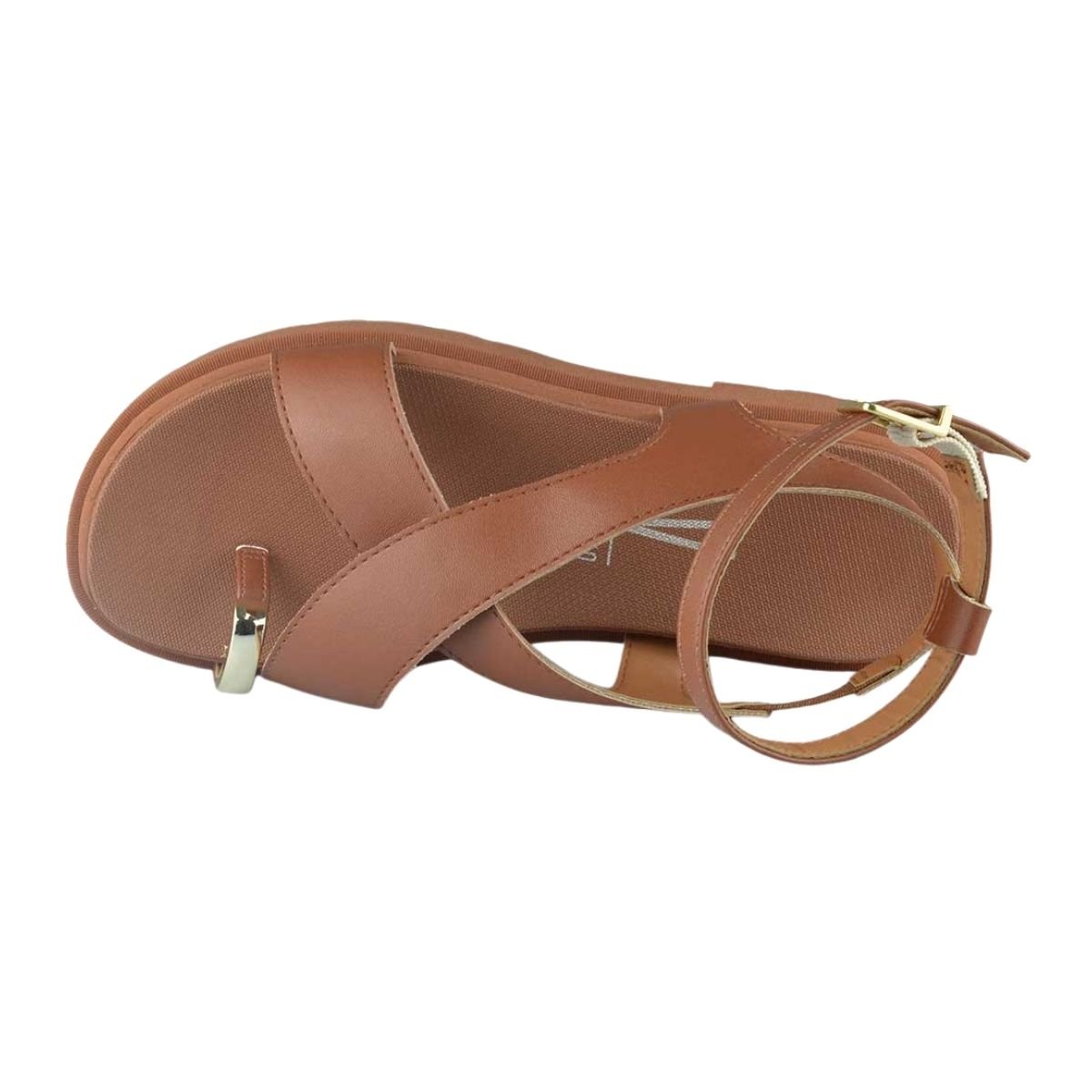 Sandália Plataforma Tratorada Feminino Vizzano 6499.122 Marrom Marrom 4