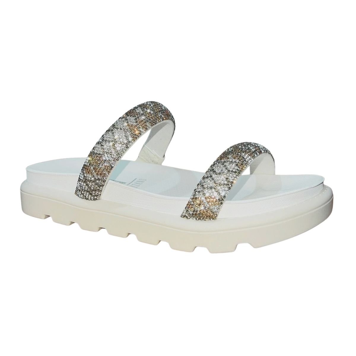 Sandália Slide Flatform Tratorada Feminino Vizzano 6459.110 Off White Off White 3