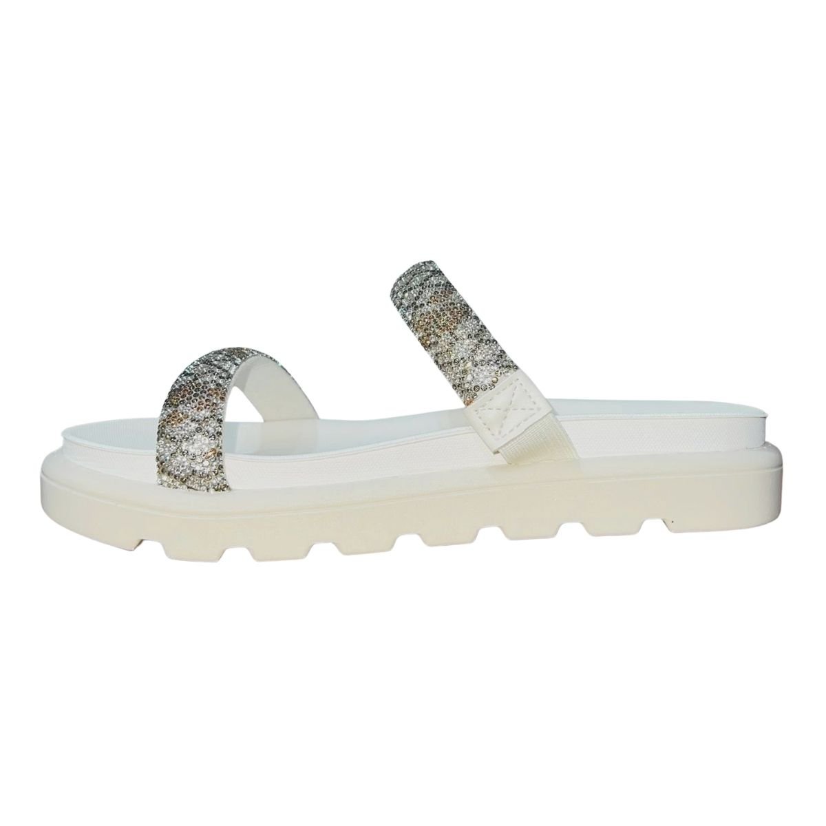 Sandália Slide Flatform Tratorada Feminino Vizzano 6459.110 Off White Off White 5