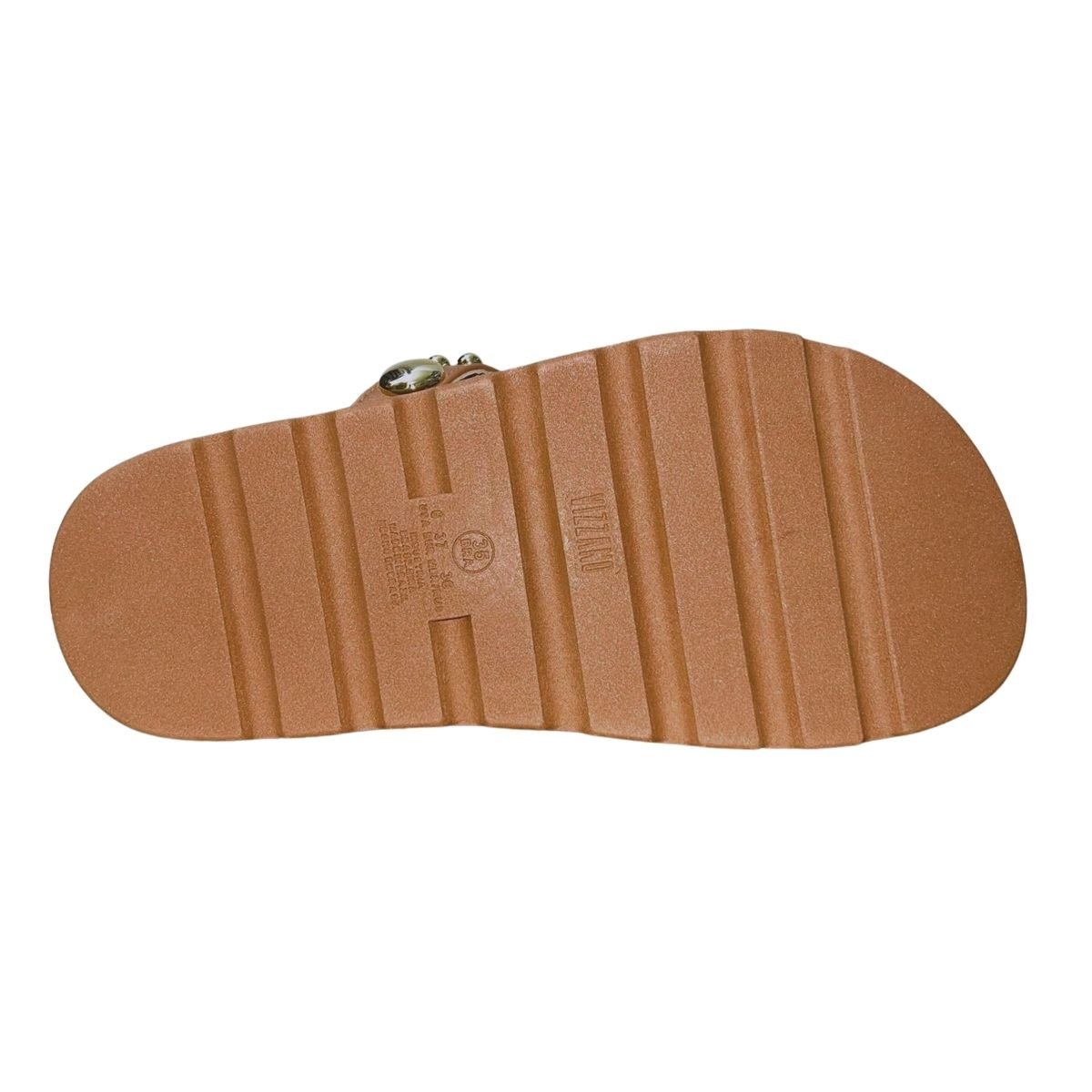 Sandália Slide Flatform Tratorada com Aplique Feminino Vizzano 6510.102 Marrom Marrom 5