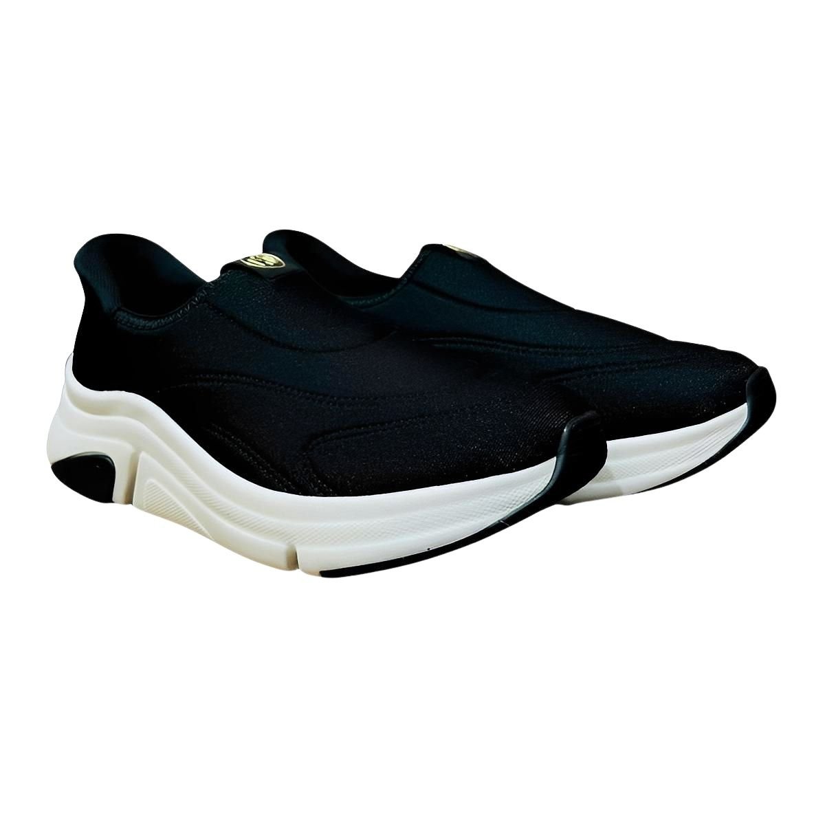 Tênis Slip On Casual Chunky Plataforma Feminino Modare 7401.107 Preto Preto 2