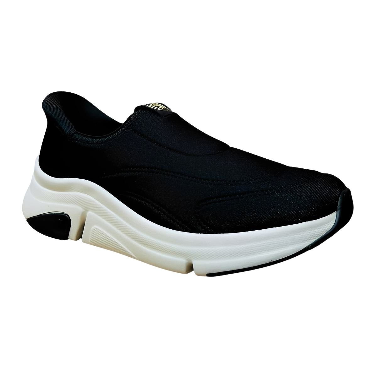 Tênis Slip On Casual Chunky Plataforma Feminino Modare 7401.107 Preto Preto 3
