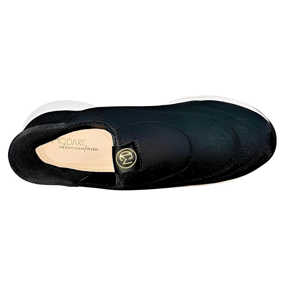 Tênis Slip On Casual Chunky Plataforma Feminino Modare 7401.107 Preto Preto 4