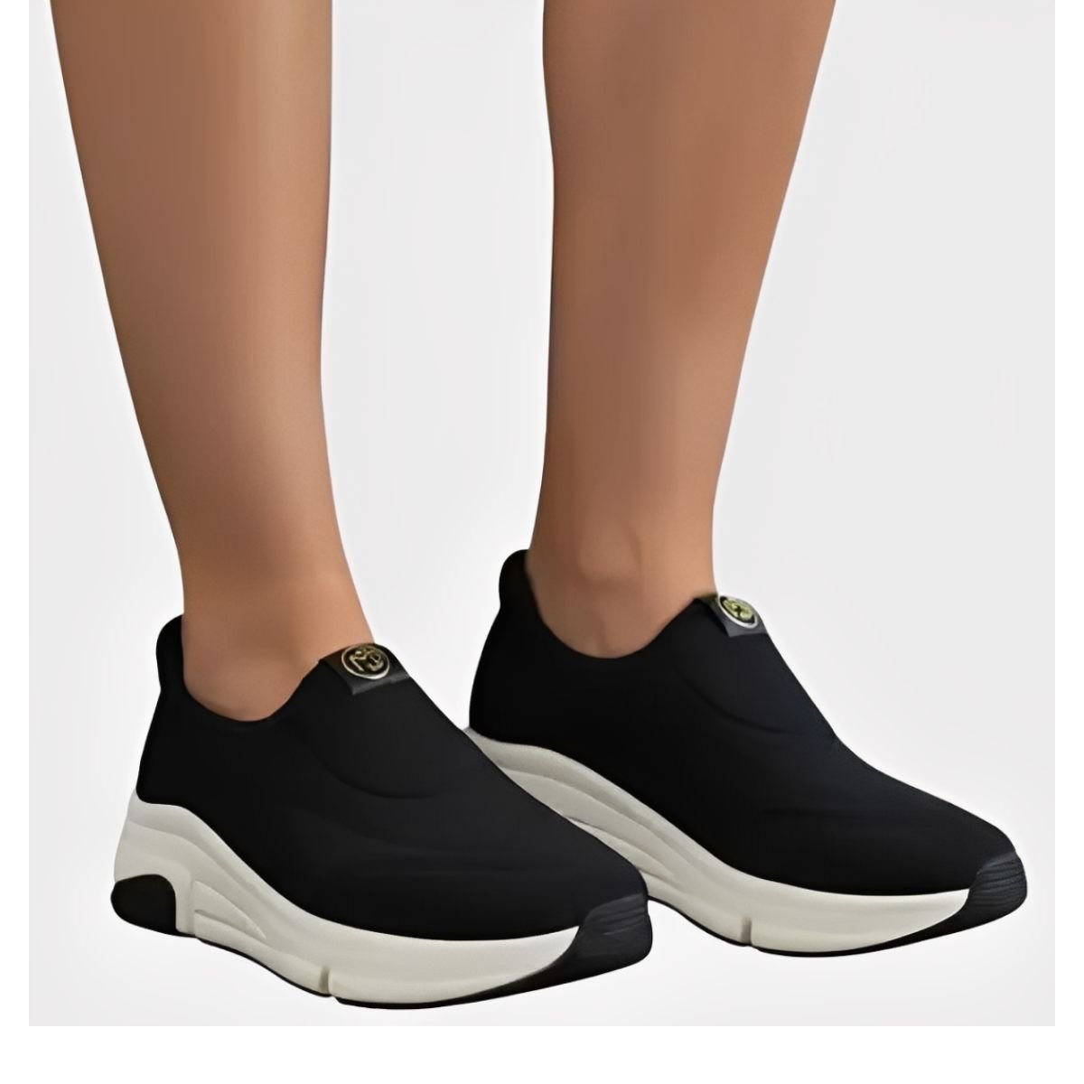 Tênis Slip On Casual Chunky Plataforma Feminino Modare 7401.107 Preto Preto 7