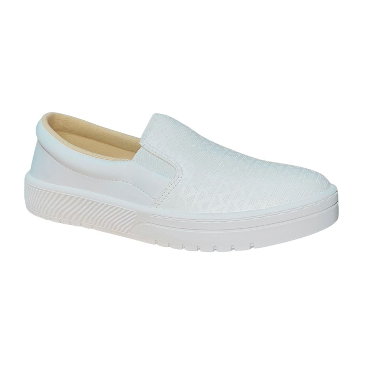 Tênis Slip On Casual Feminino Moleca 5791.118 Branco Branco 3