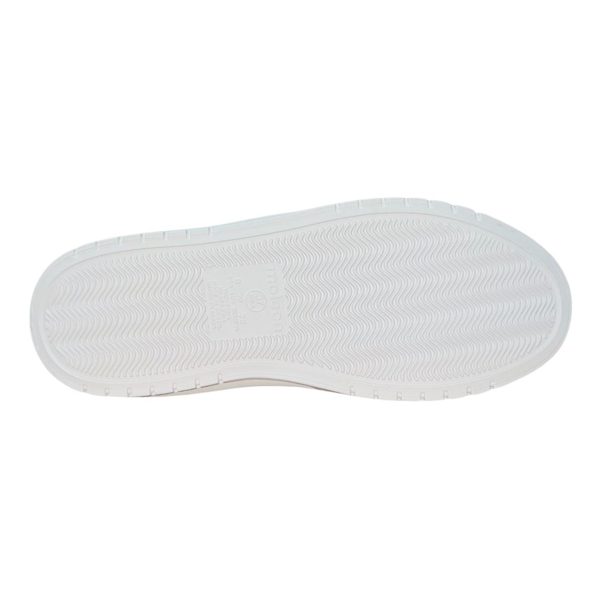 Tênis Slip On Casual Feminino Moleca 5791.118 Branco Branco 6