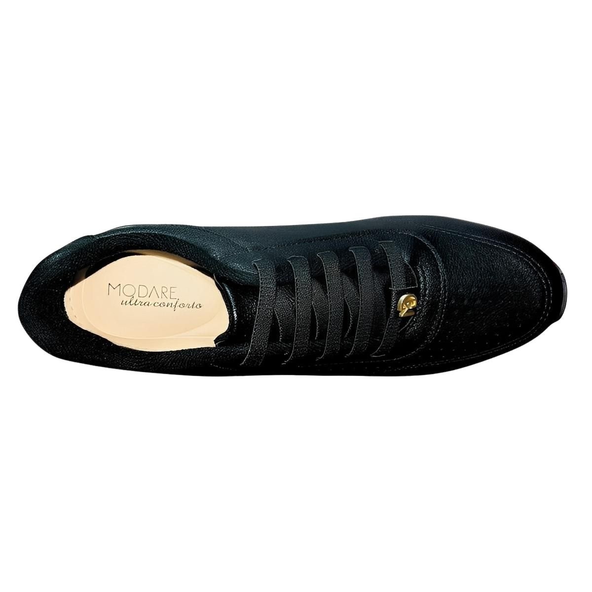 Tênis Casual Esportivo Tratorado Feminino Modare 7405.105 Preto Preto 4