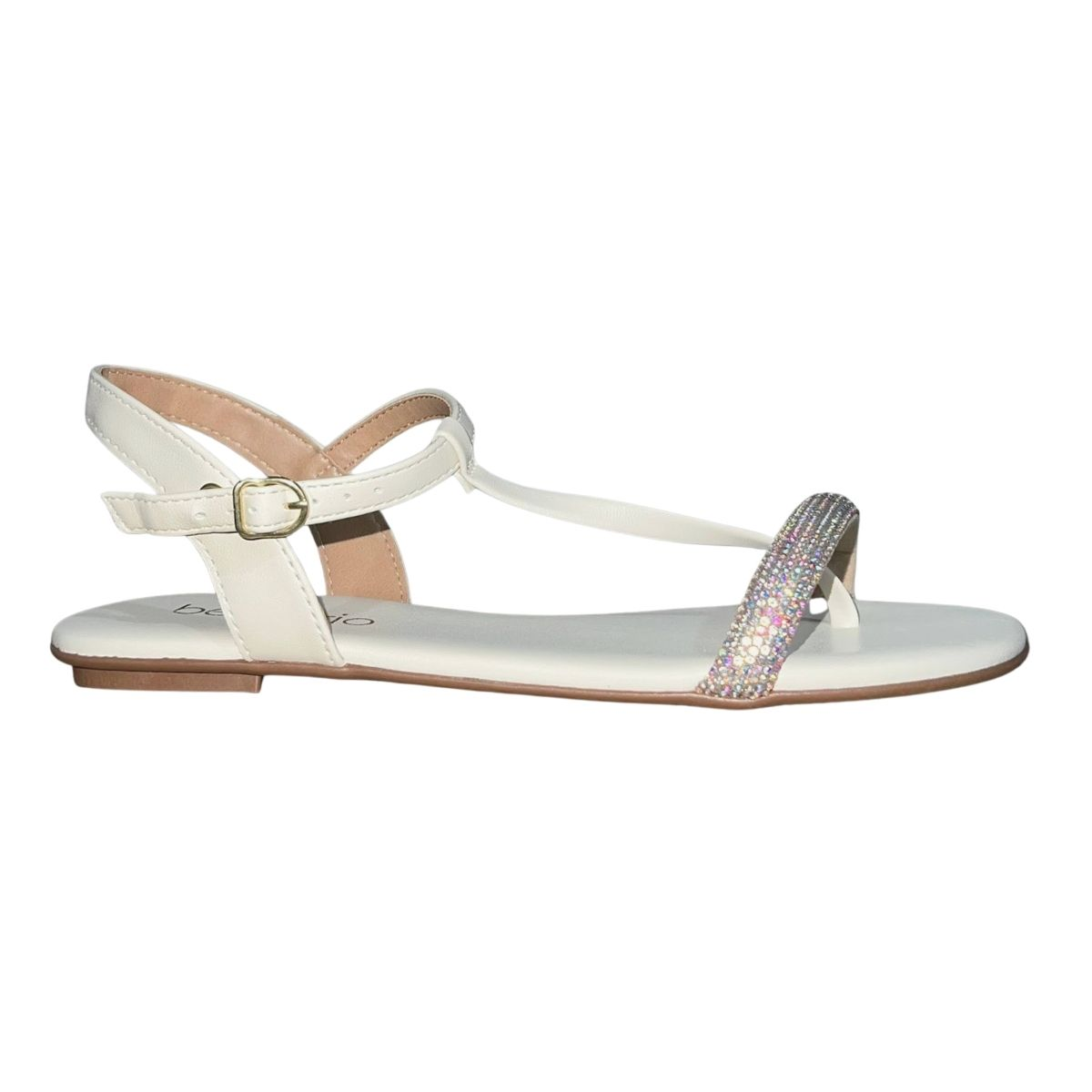 Sandália Rasteira de Dedo Feminino Beira Rio 8384.768 Off White