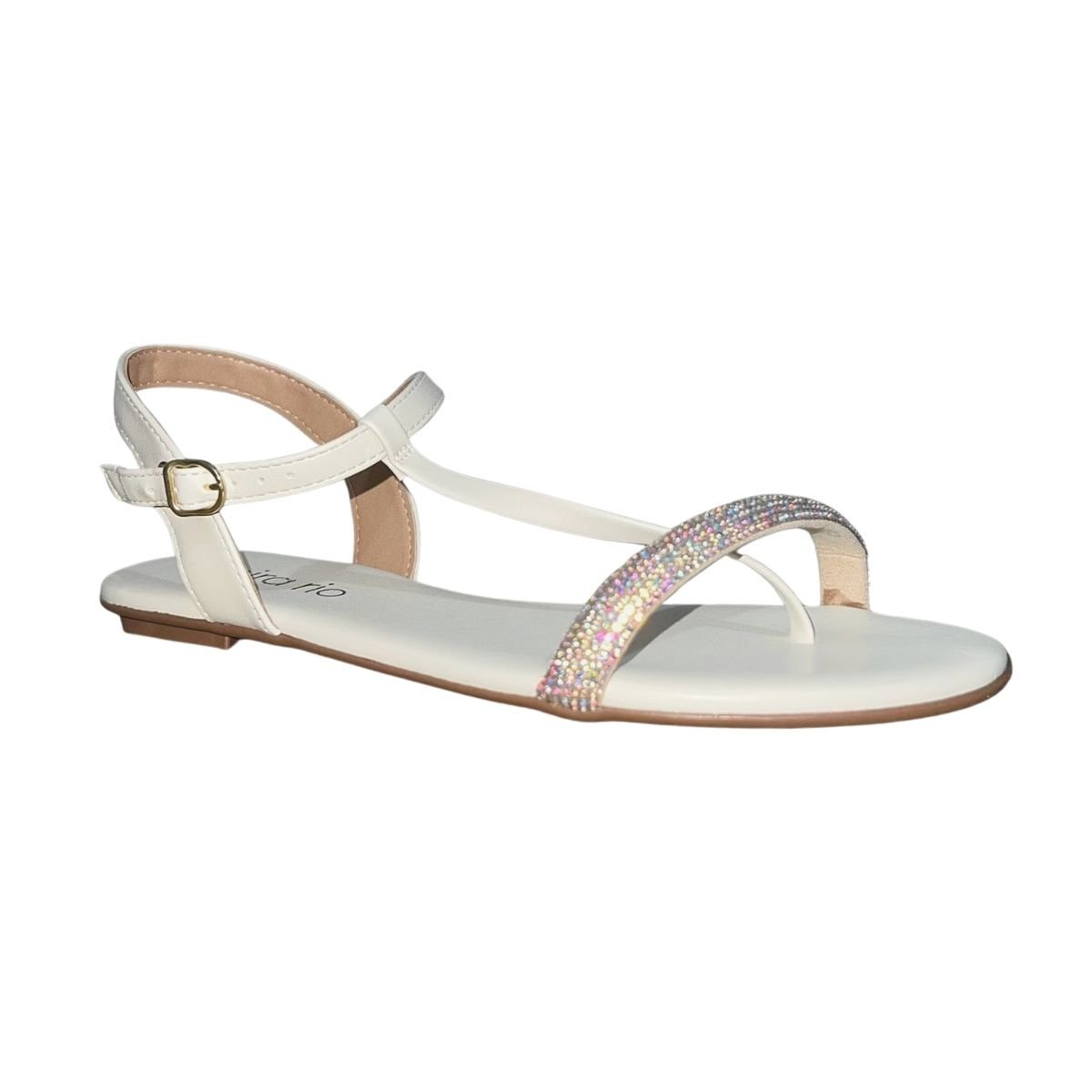 Sandália Rasteira de Dedo Feminino Beira Rio 8384.768 Off White Branco 3