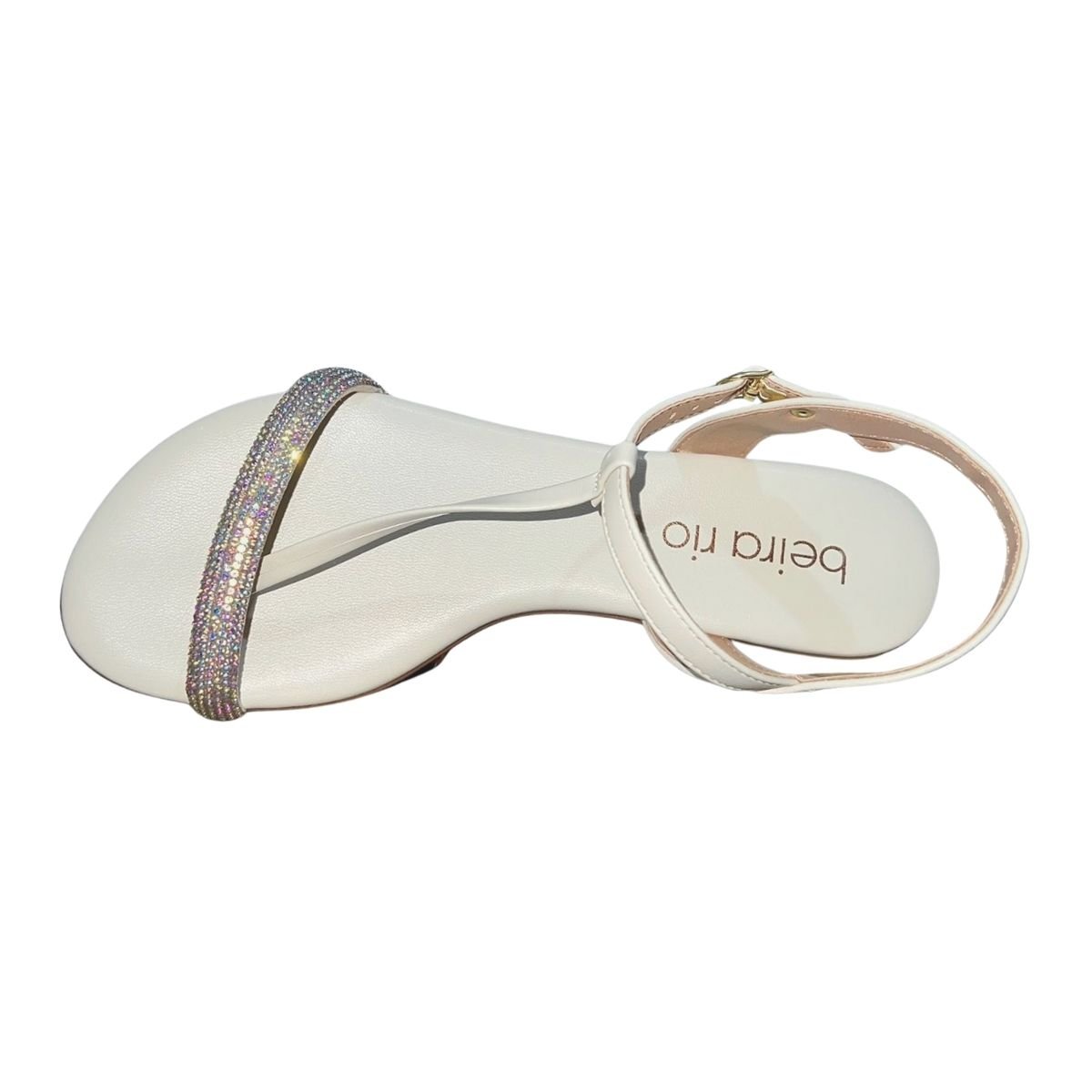 Sandália Rasteira de Dedo Feminino Beira Rio 8384.768 Off White Branco 4