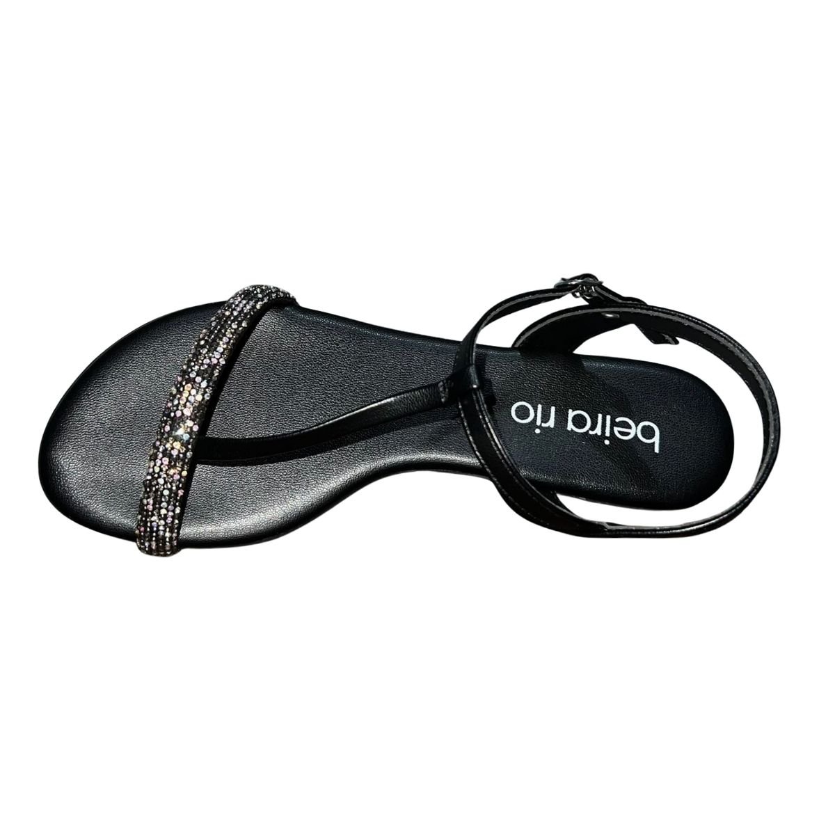 Sandália Rasteira de Dedo Feminino Beira Rio 8384.768 Preto Preto 4