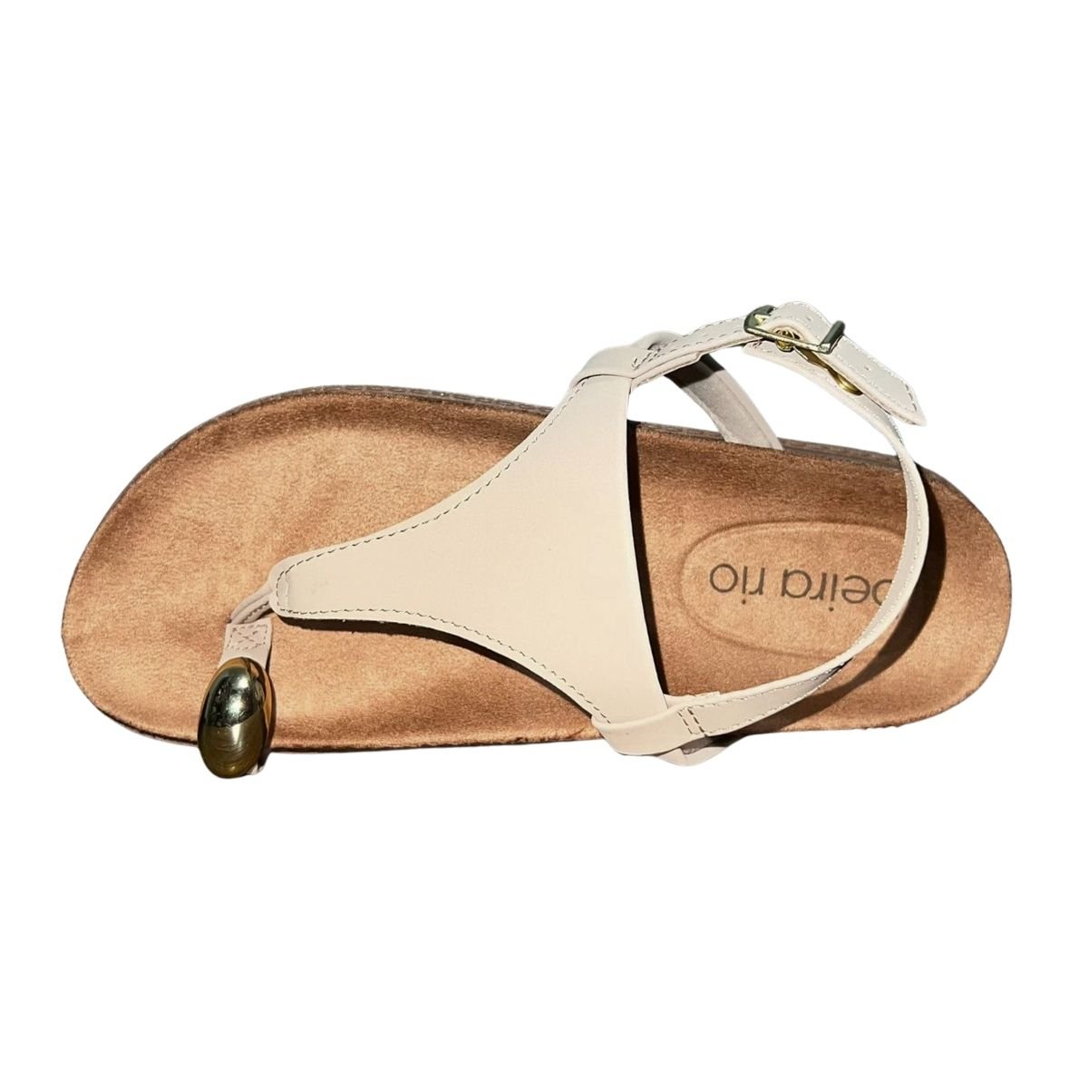 Sandália Anatômica de Dedo Feminino Beira Rio 8524.109 Bege Bege 3