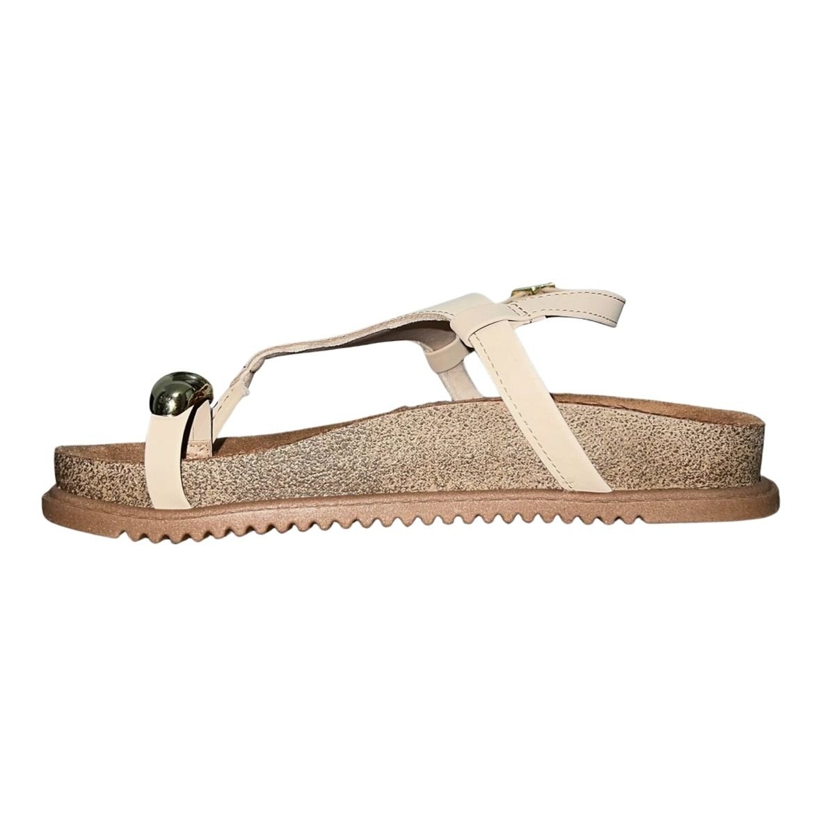 Sandália Anatômica de Dedo Feminino Beira Rio 8524.109 Bege Bege 4