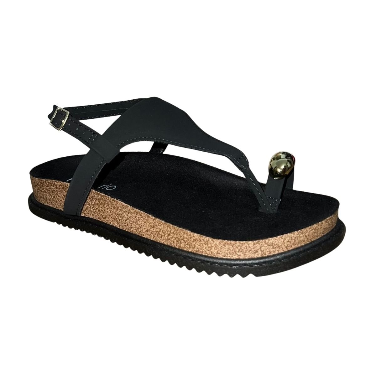 Sandália Anatômica de Dedo Feminino Beira Rio 8524.109 Preto Preto 2