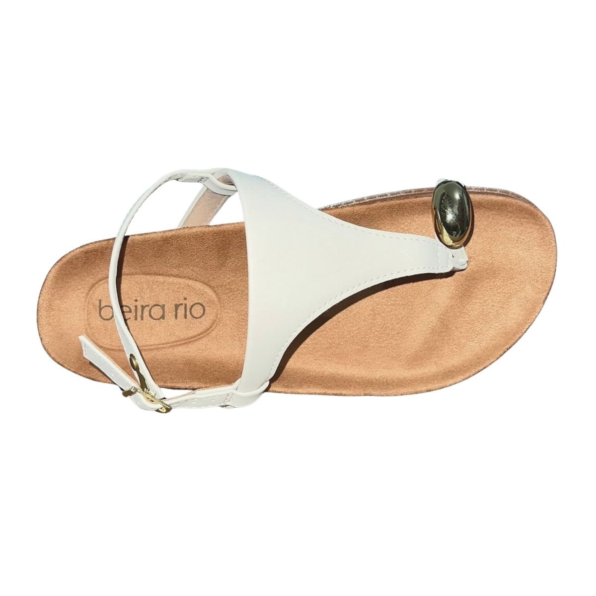 Sandália Anatômica de Dedo Feminino Beira Rio 8524.109 Off White Branco 2
