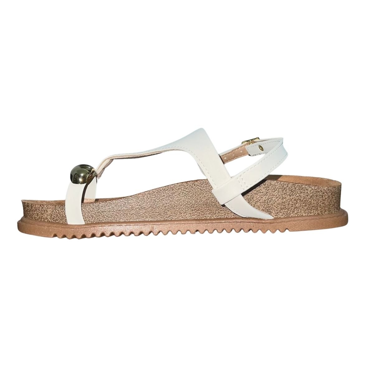 Sandália Anatômica de Dedo Feminino Beira Rio 8524.109 Off White Branco 3