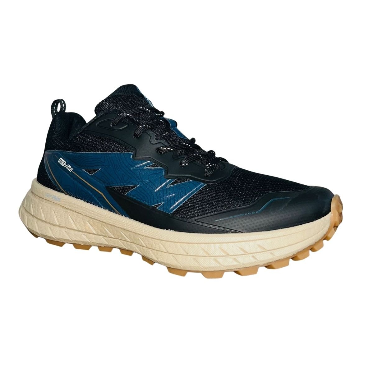 Tênis Esportivo Trail Masculino Actvitta 4945.201 Preto Preto/Azul 3