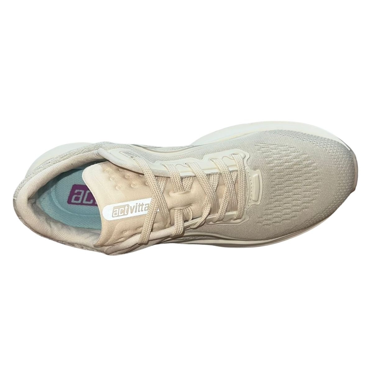 Tênis Esportivo Feminino Actvitta 4842.101 Creme Bege 4