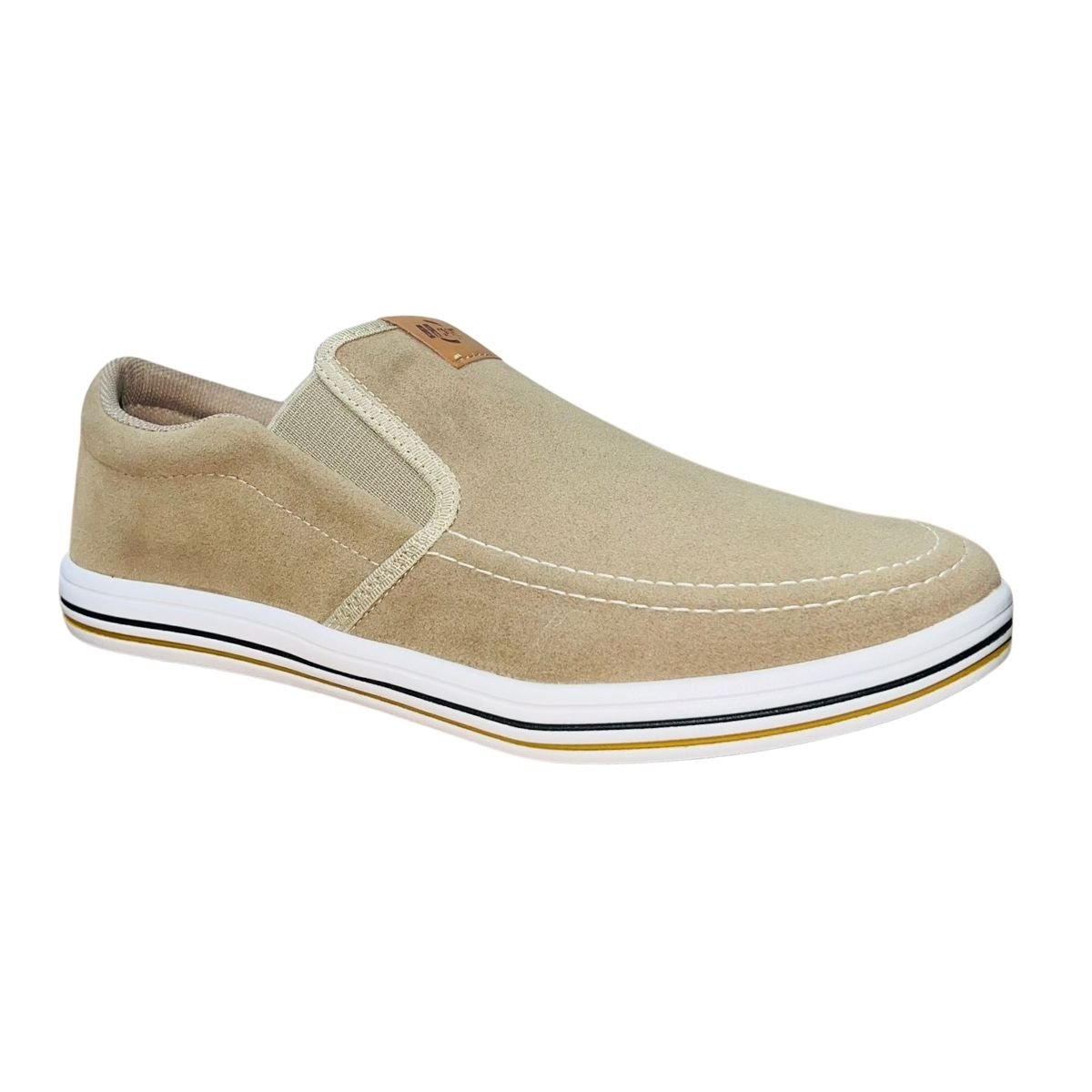 Sapatênis Slip On Casual de Camurça Masculino BR Sport 2273.200 Bege Bege 3