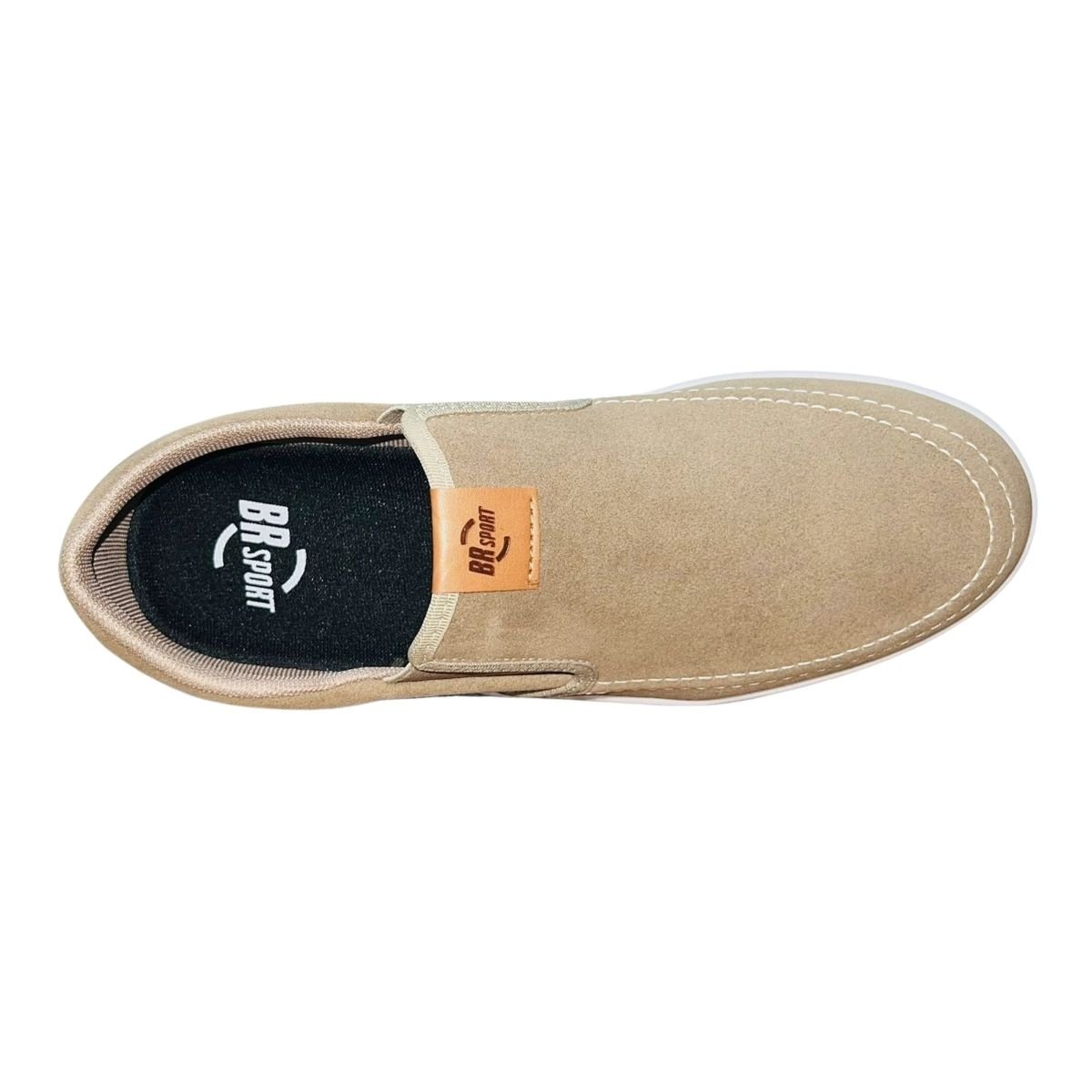 Sapatênis Slip On Casual de Camurça Masculino BR Sport 2273.200 Bege Bege 4