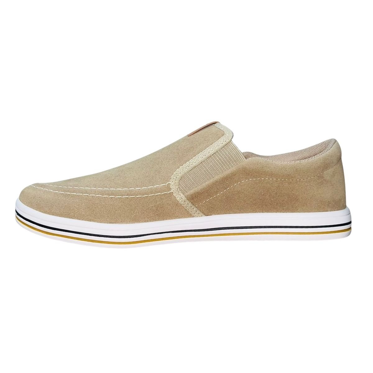 Sapatênis Slip On Casual de Camurça Masculino BR Sport 2273.200 Bege Bege 5
