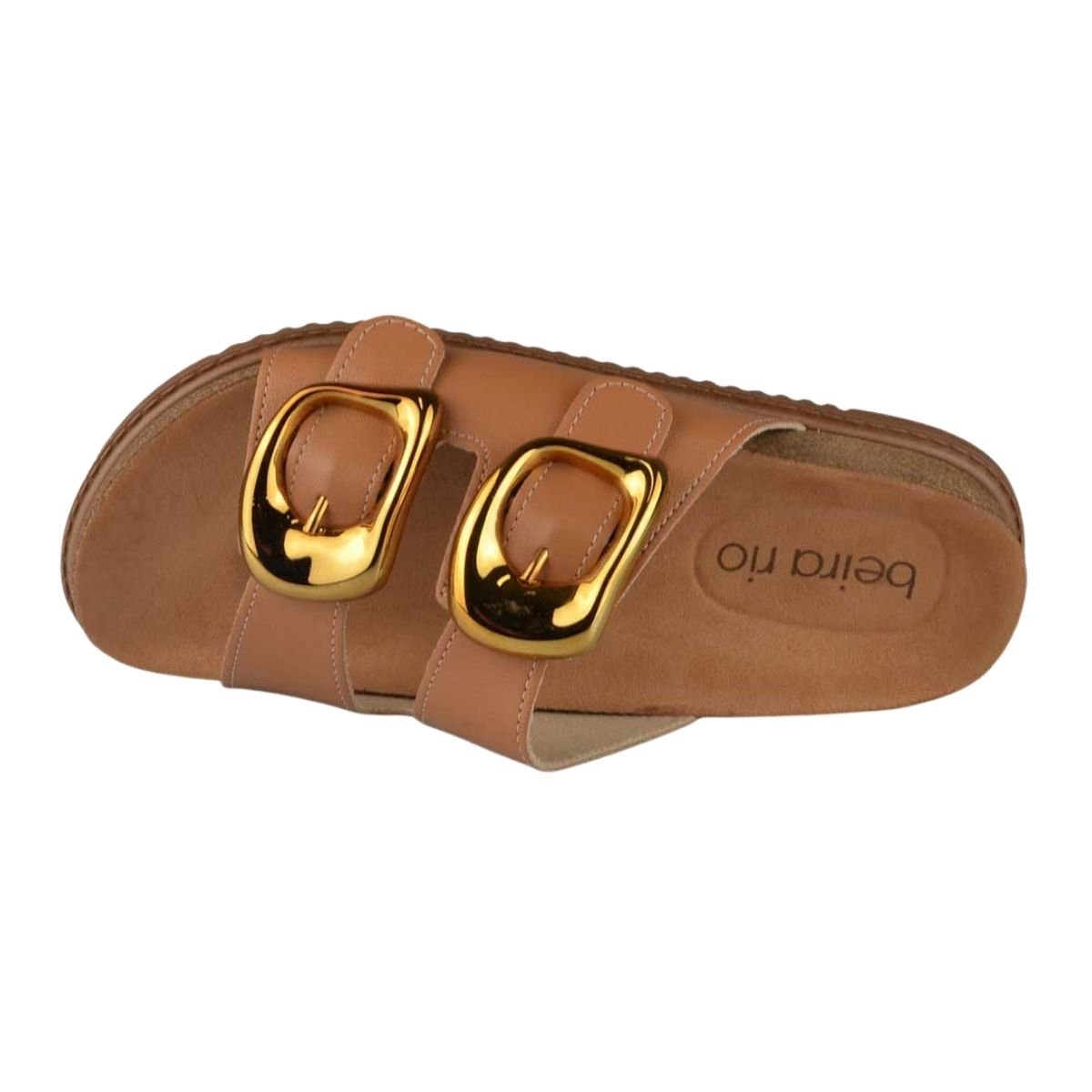 Tamanco Anatômico Duas Fivelas Feminino Beira Rio 8523.116 Marrom Marrom 3