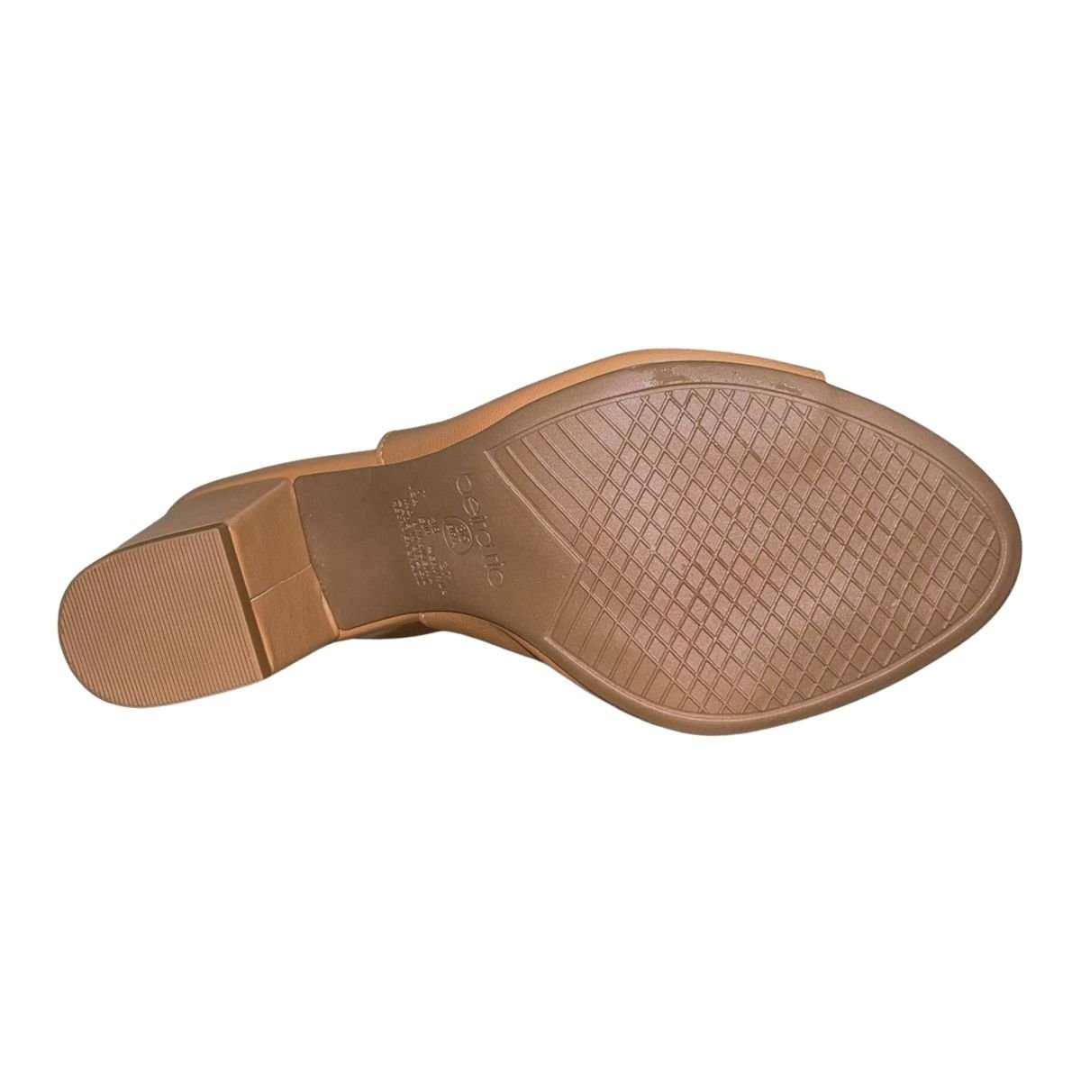 Sandália de Salto Bloco Aplique Feminino Beira Rio 8280.695 Nude Bege 5