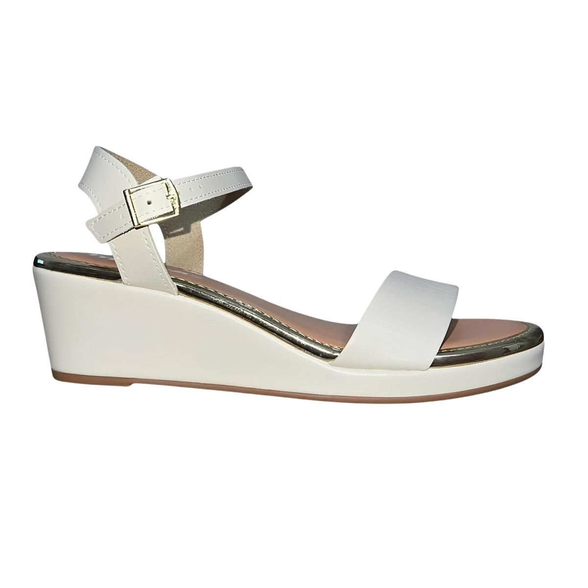 Sandália Anabela Feminino Moleca 5512.308 Off White