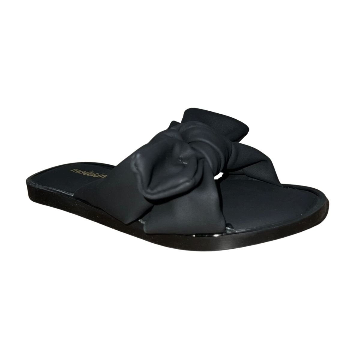 Tamanco Rasteiro Slide com Nó Infantil Menina Molekinha 2372.102 Preto Preto 3