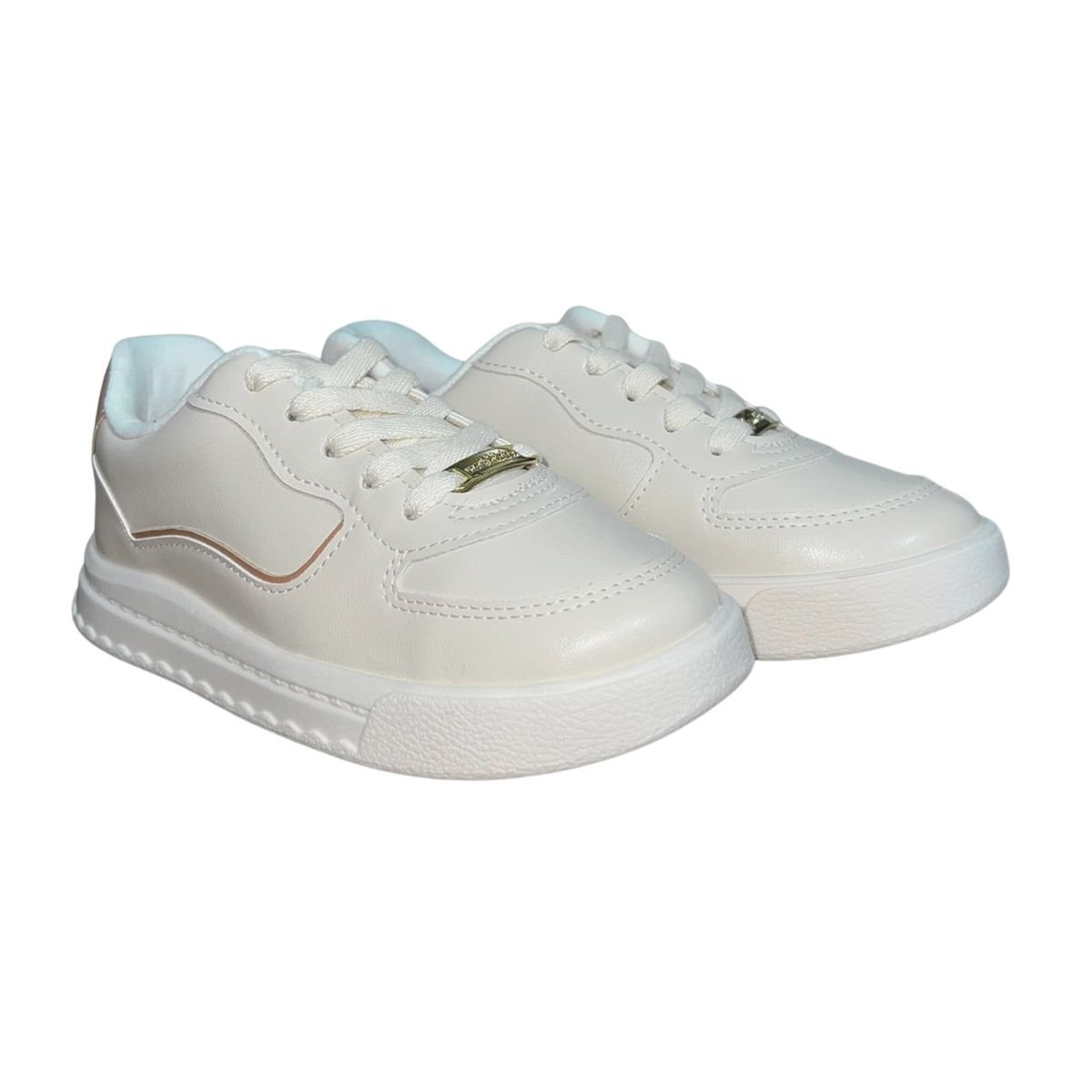 Tênis Casual Infantil Menina Molekinha 2575.119 Off White Branco 3