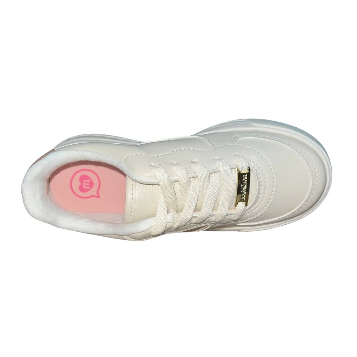 Tênis Casual Infantil Menina Molekinha 2575.119 Off White Branco 5
