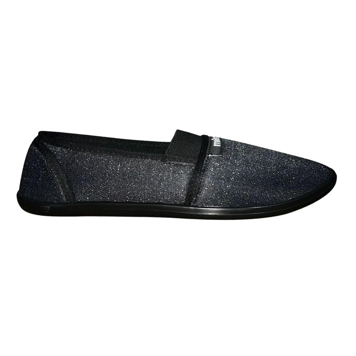 Sapatilha Casual de Malha com Brilho Feminino Moleca 520.59 Preto