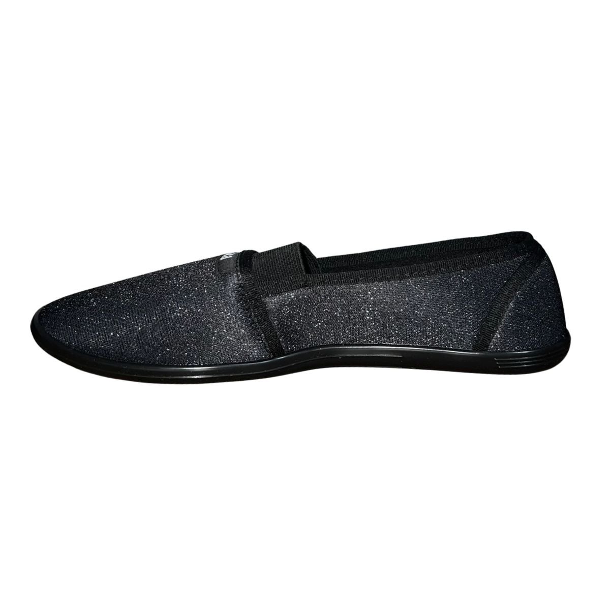 Sapatilha Casual de Malha com Brilho Feminino Moleca 520.59 Preto Preto 4