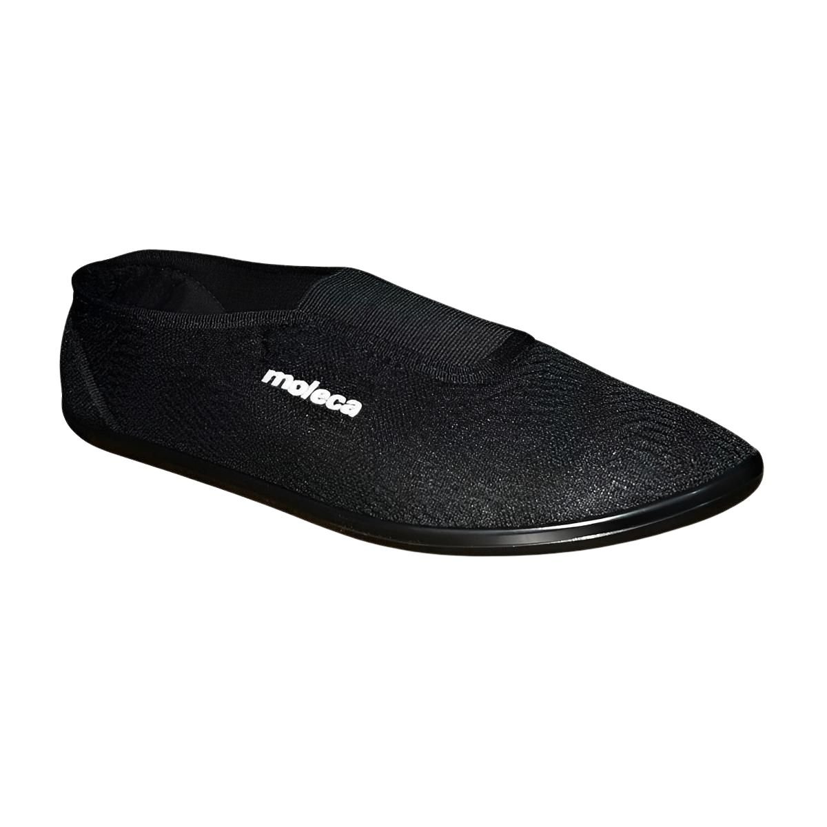 Sapatilha Casual de Malha com Elástico Feminino Moleca 520.43 Preto Preto 2