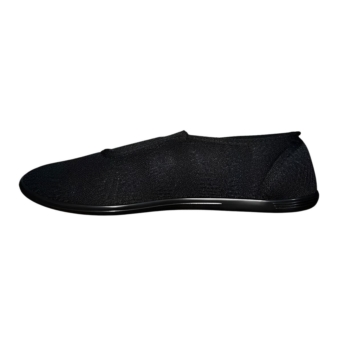 Sapatilha Casual de Malha com Elástico Feminino Moleca 520.43 Preto Preto 4