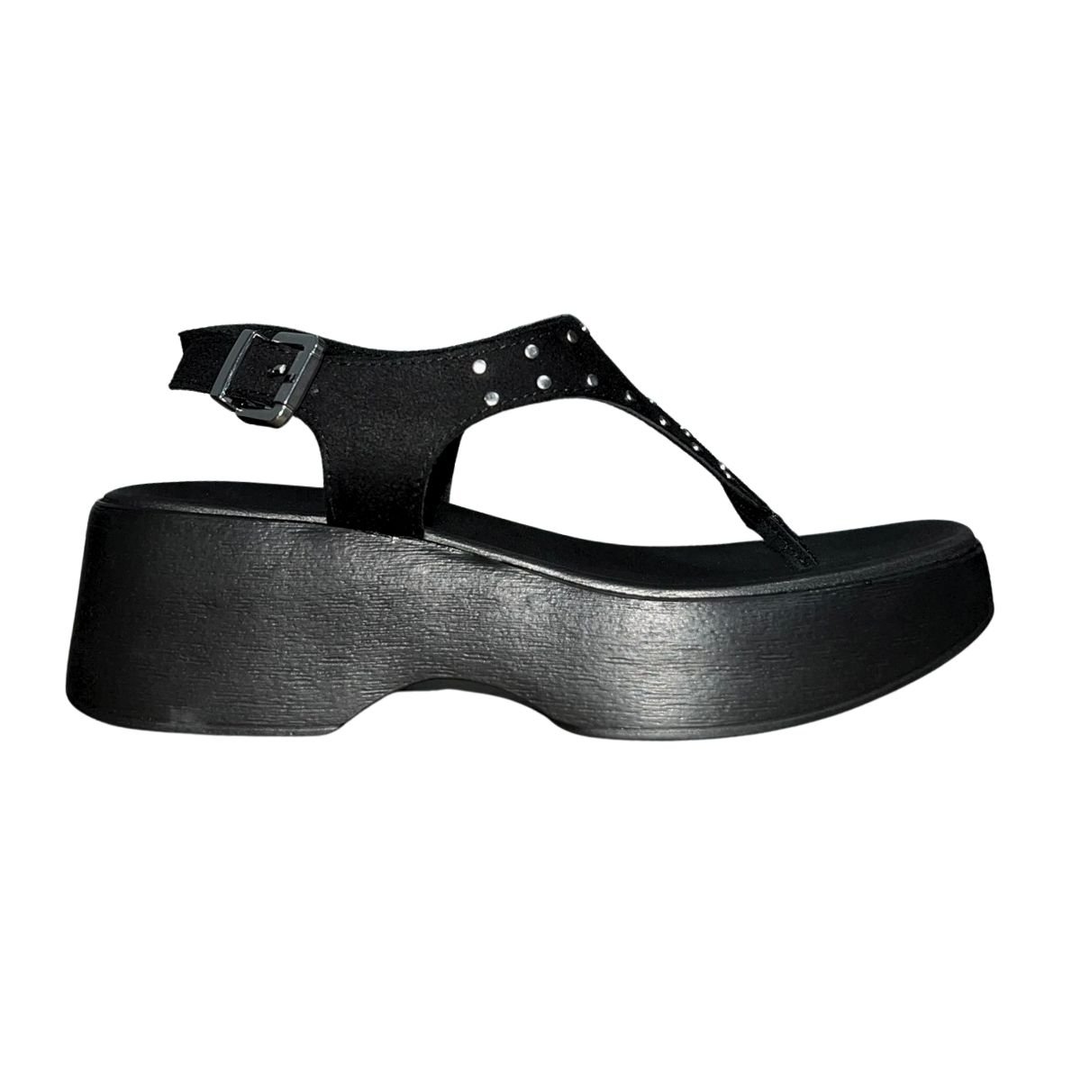 Sandália Plataforma Flip Flip Aplique Feminino Moleca 5503.122 Preto