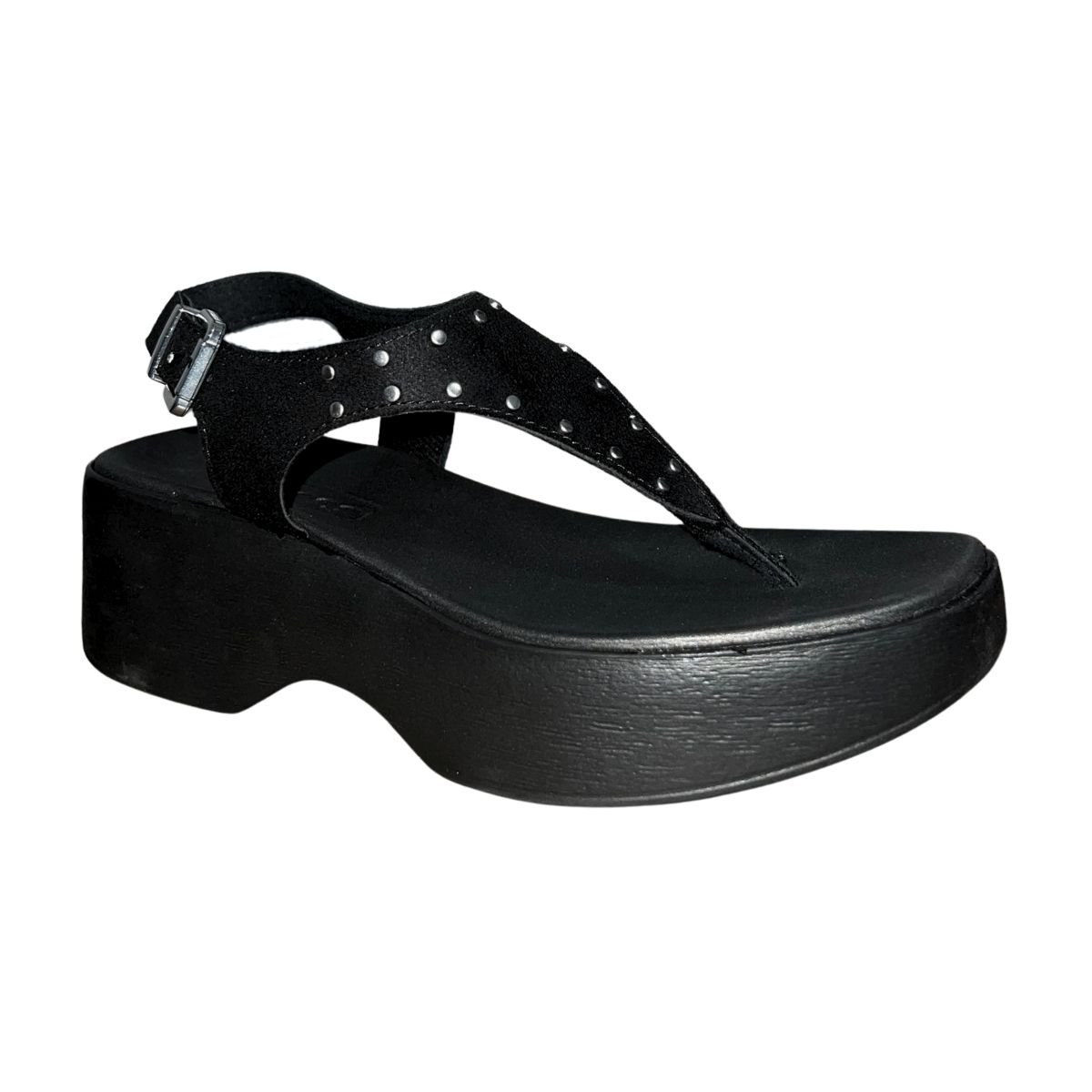 Sandália Plataforma Flip Flip Aplique Feminino Moleca 5503.122 Preto Preto 2