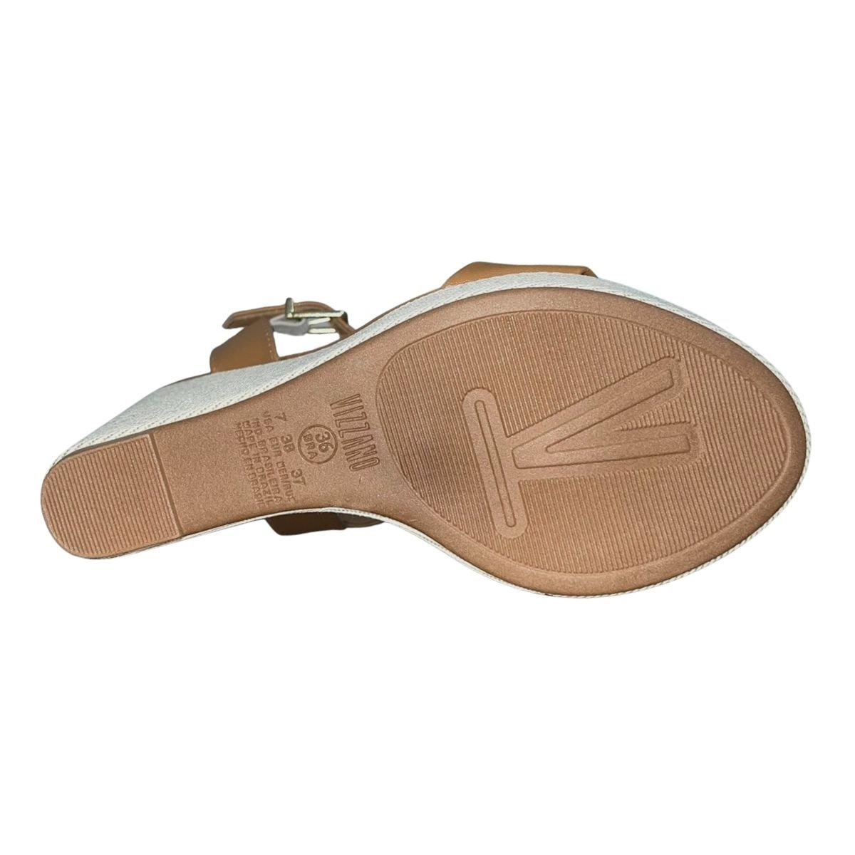 Sandália Anabela Alta Plataforma Feminino Vizzano 6283.2000 Marrom Marrom 5