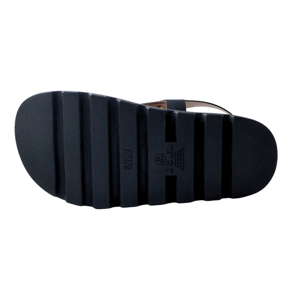 Sandália Plataforma Baixa com Pedrarias Feminino Vizzano 6510.125 Preto Preto 5