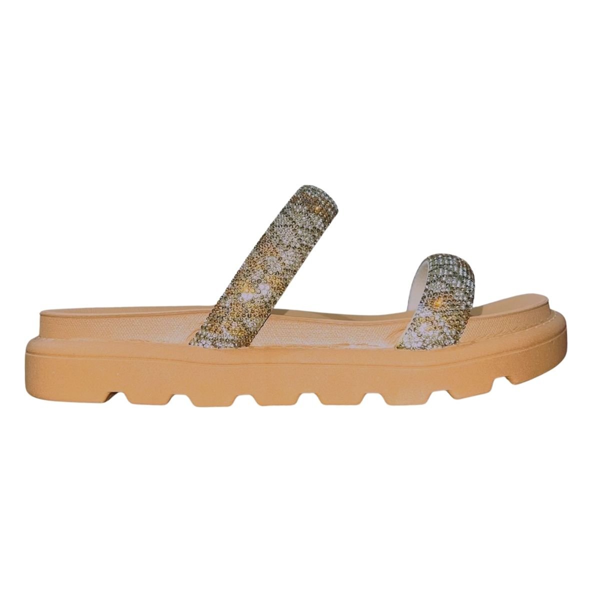 Sandália Slide Flatform Tratorada Feminino Vizzano 6459.110 Nude Bege 2