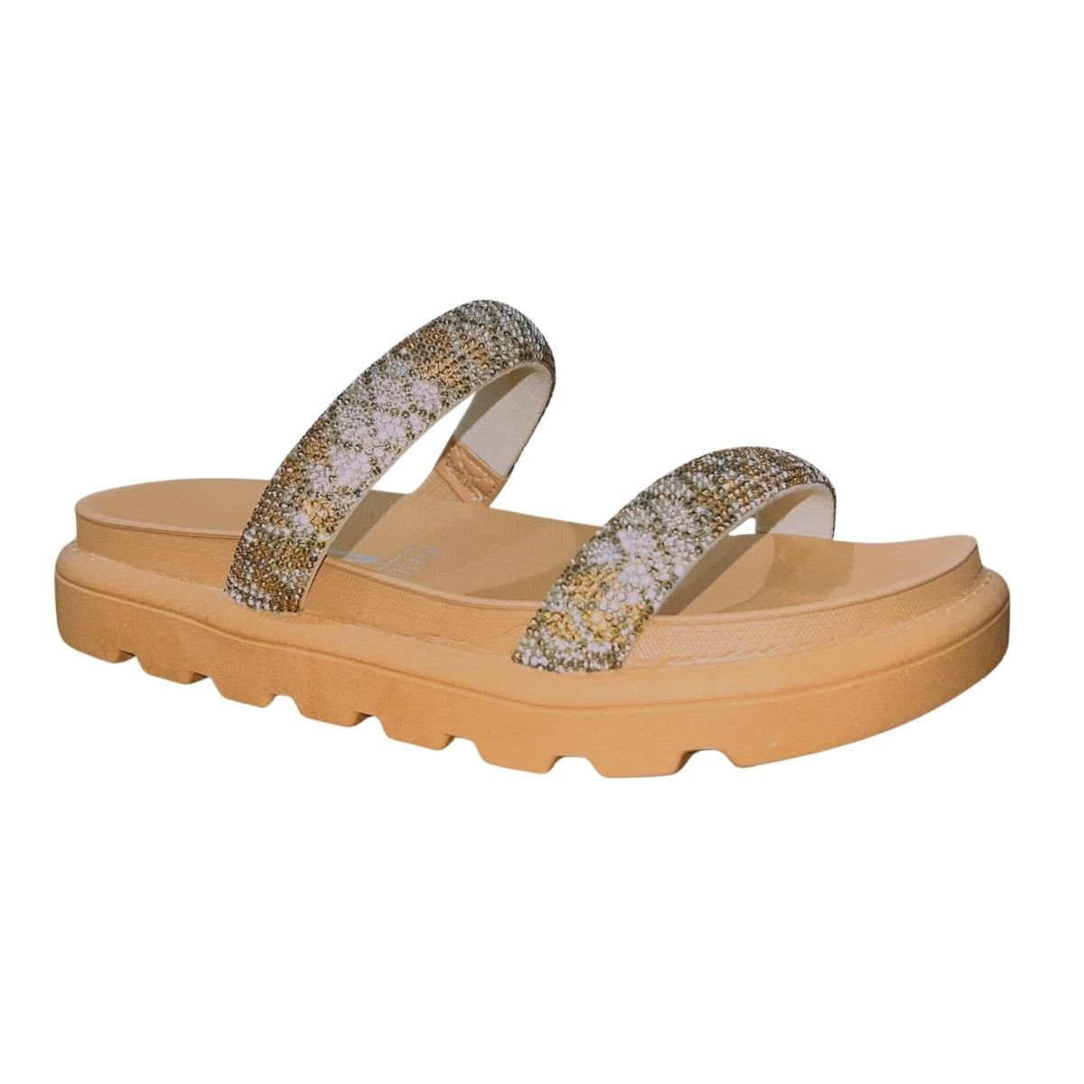 Sandália Slide Flatform Tratorada Feminino Vizzano 6459.110 Nude Bege 3