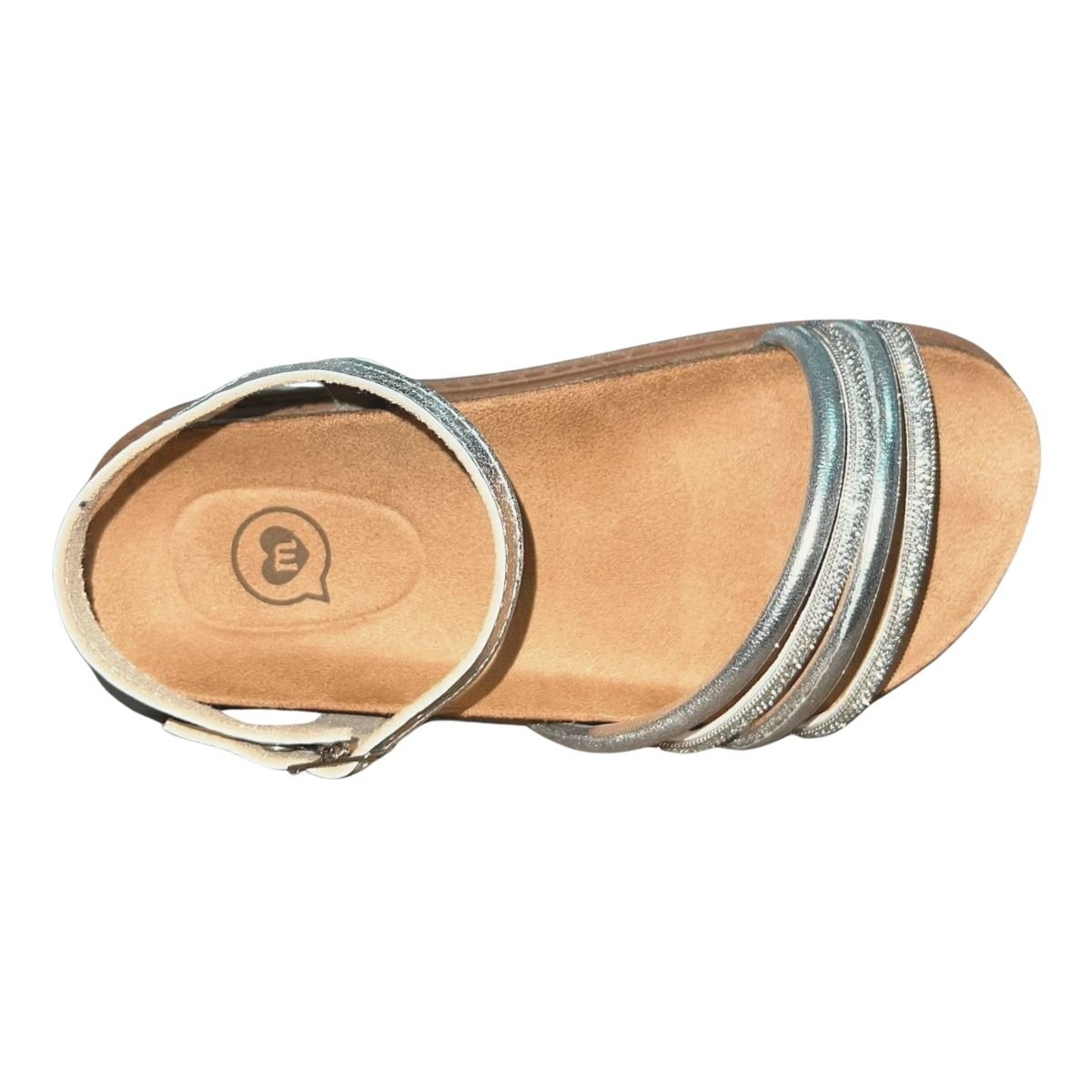 Sandália Rasteira Anatômica Infantil Menina Molekinha 2357.108 Prata Prata 3