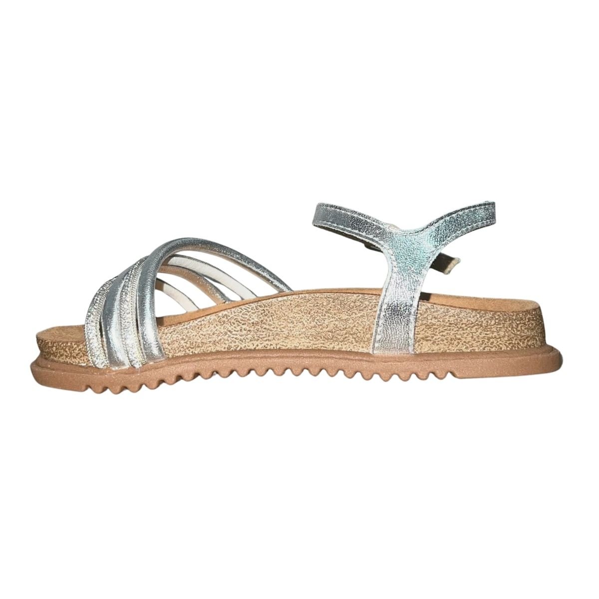 Sandália Rasteira Anatômica Infantil Menina Molekinha 2357.108 Prata Prata 4