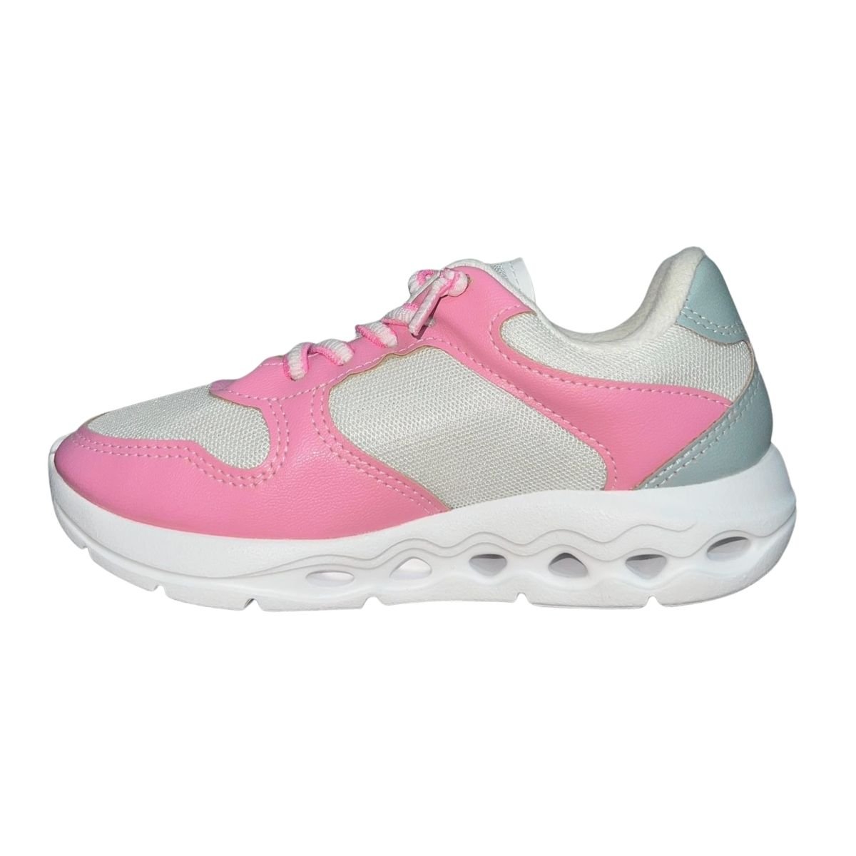 Tênis Casual Esportivo Infantil Menina Molekinha 2588.104 Branco Branco/Rosa 4