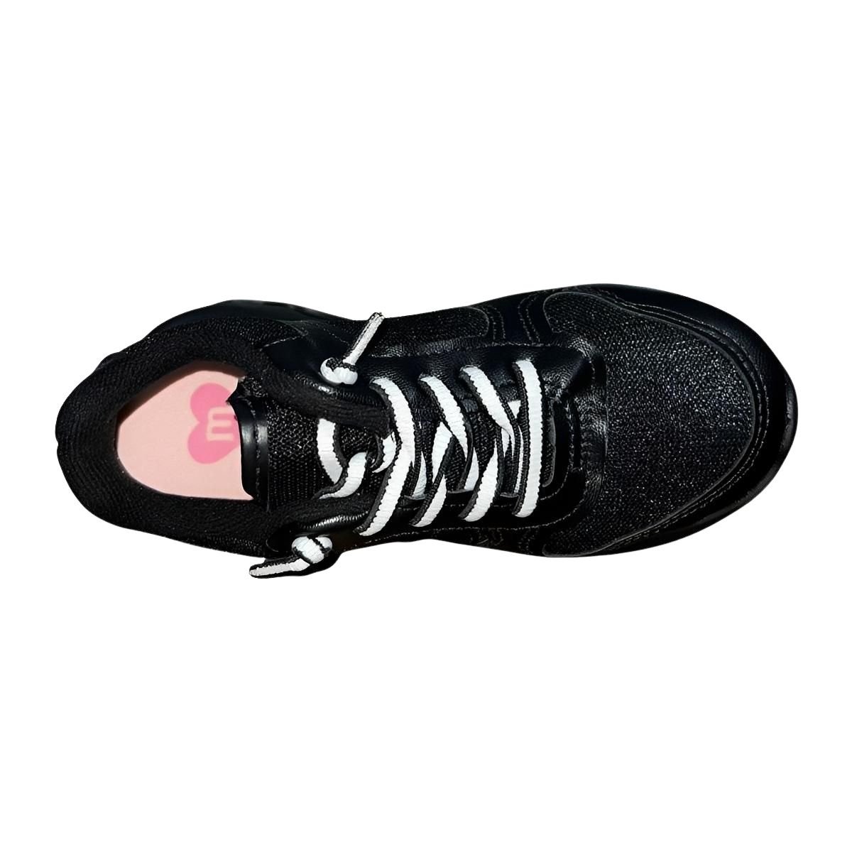 Tênis Casual Esportivo Infantil Menina Molekinha 2588.104 Preto Preto 3