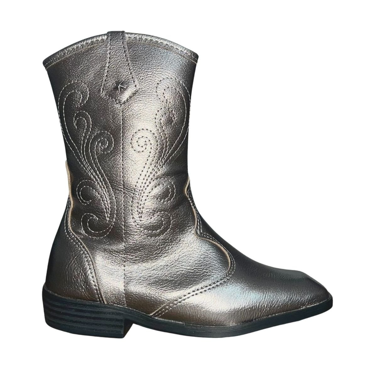 Bota Cano Médio Country Infantil Menina Molekinha 2183.201 Prata