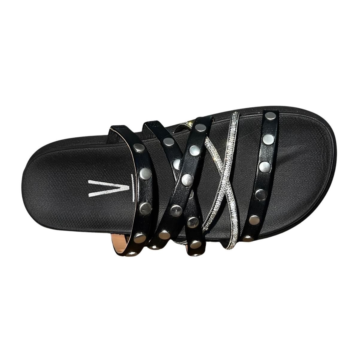 Tamanco Plataforma Slide Tratorado Feminino Vizzano 6510.112 Preto Preto 3