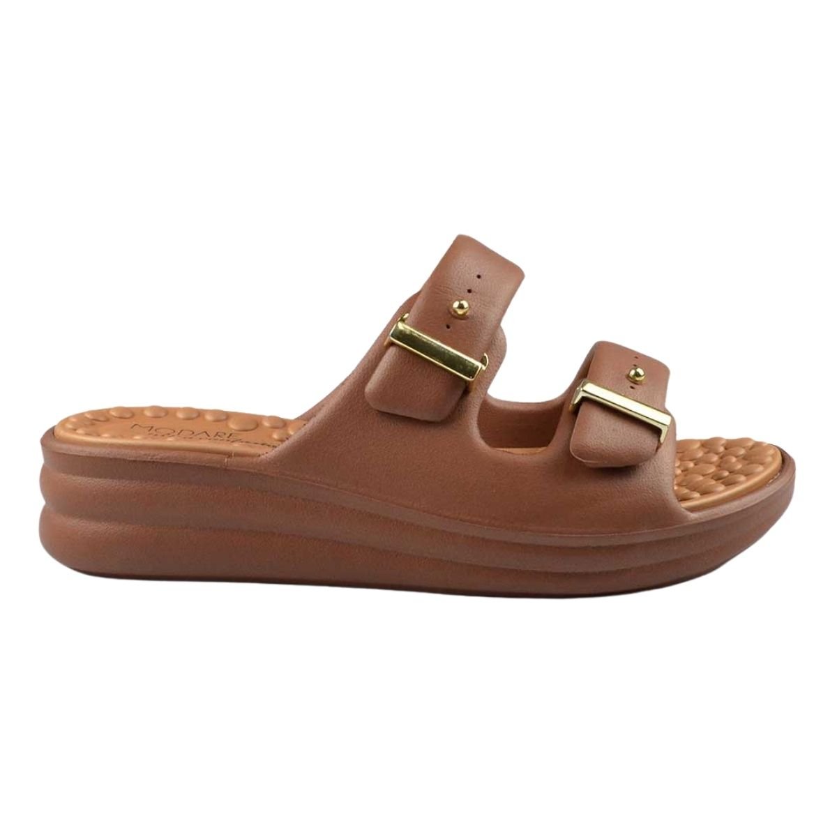 Tamanco Plataforma Duas Fivelas Feminino Modare 7214.100 Marrom