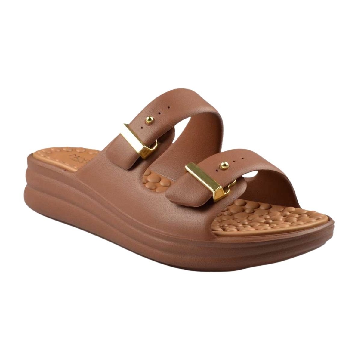 Tamanco Plataforma Duas Fivelas Feminino Modare 7214.100 Marrom Marrom 2