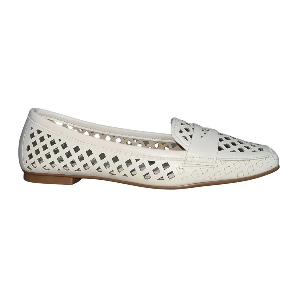 Sapatilha Casual Detalhe Vazado Feminino Moleca 5829.104 Off White